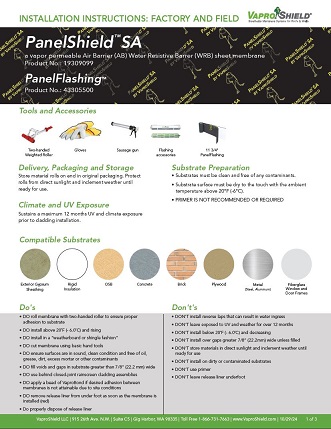 Factory and Field Installation