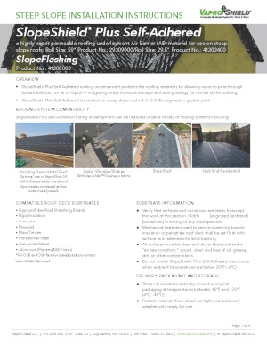 Steep Slope Installation