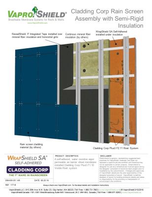 Cladding Corp F2.11 Rain Screen Assembly with Semi-Rigid Insulation