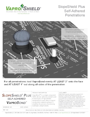 SlopeShield Plus SA Penetrations with VaproBond