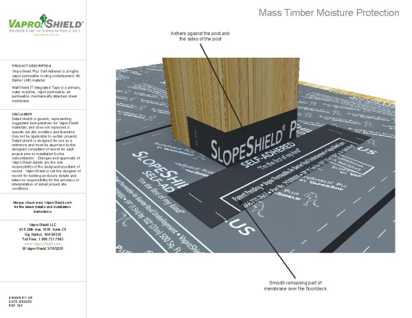Mass Timber Moisture Protection Column