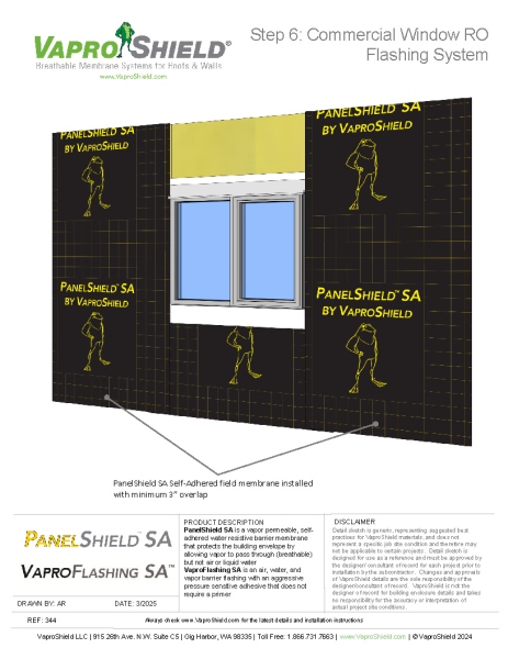 VaproFlashing SA Commercial Window RO Flashing Sequence with PanelShield